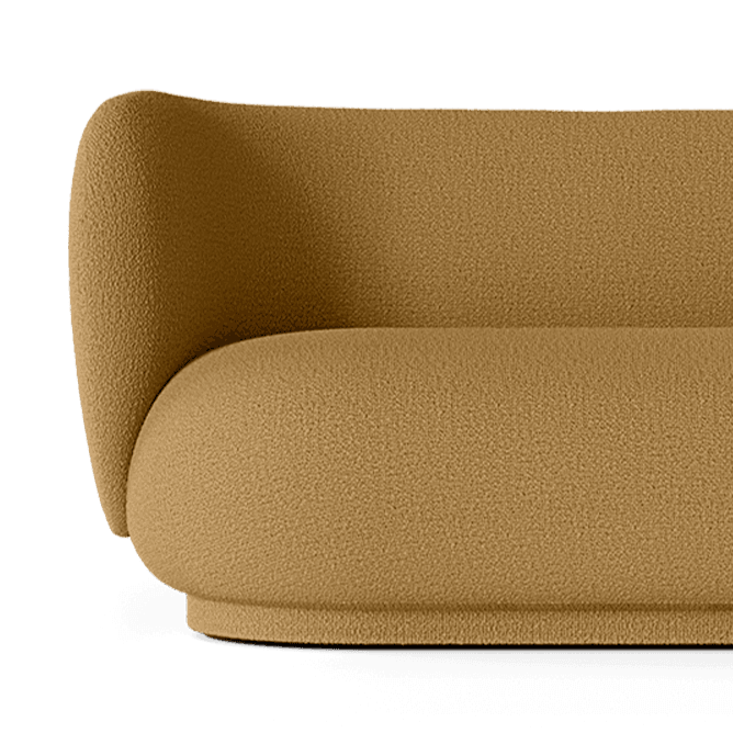 Roho Divan Wool Boucle Karamellsofa