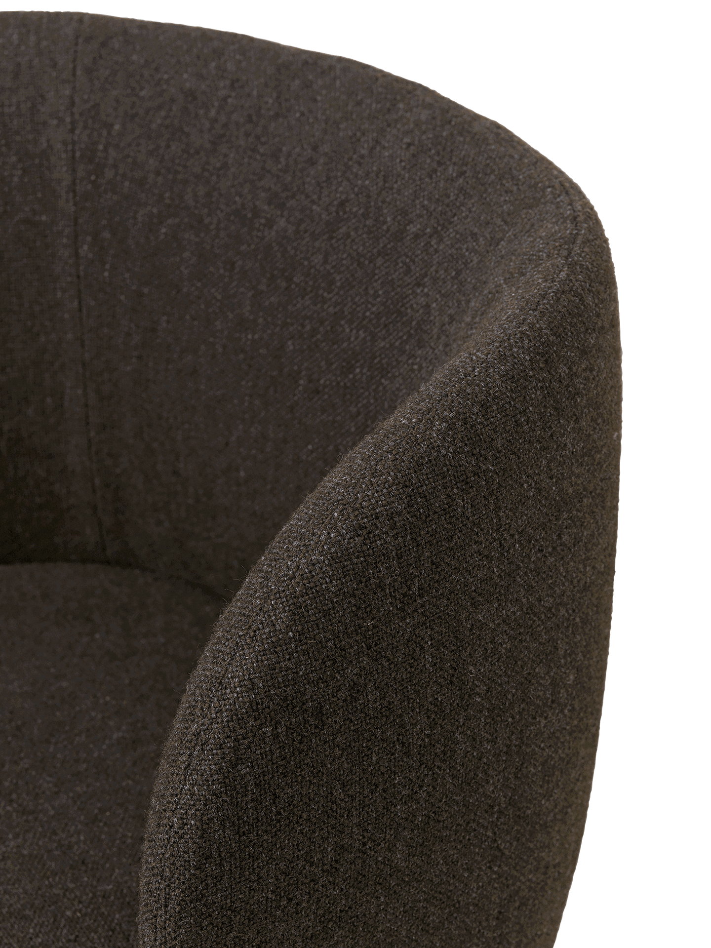 Rotary chair with Rico Hallingdal dark brown armrests