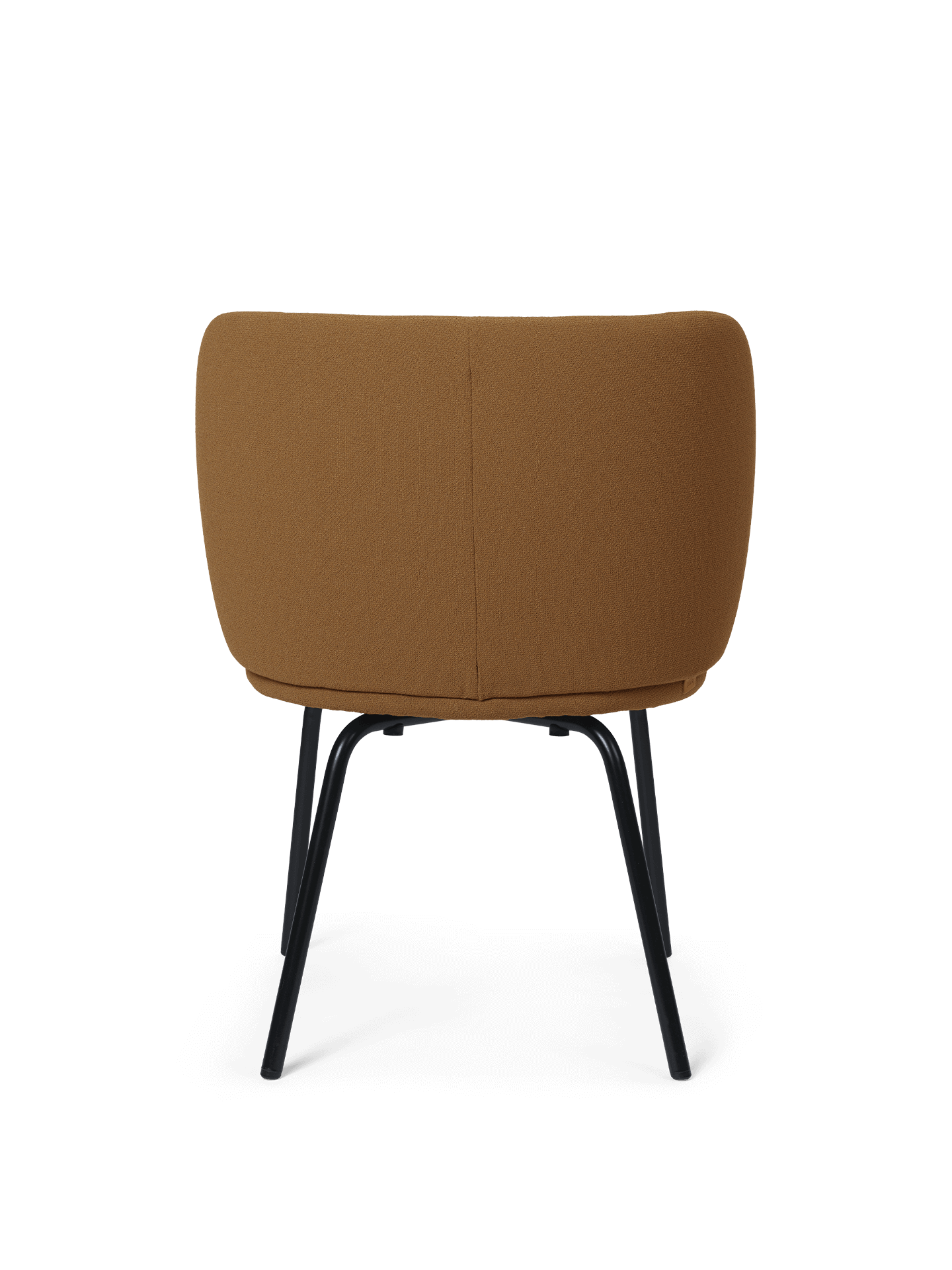 Chair with armrests Rico grain caramel with a black base