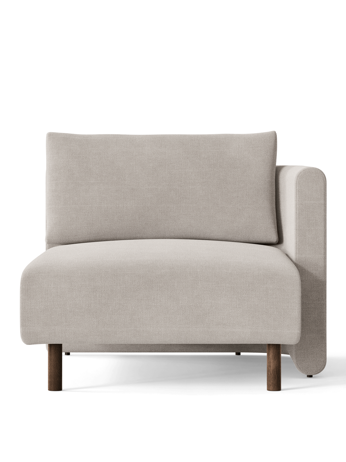 Dase modulares Sofa - rechts mit Baumwollwäsche beige