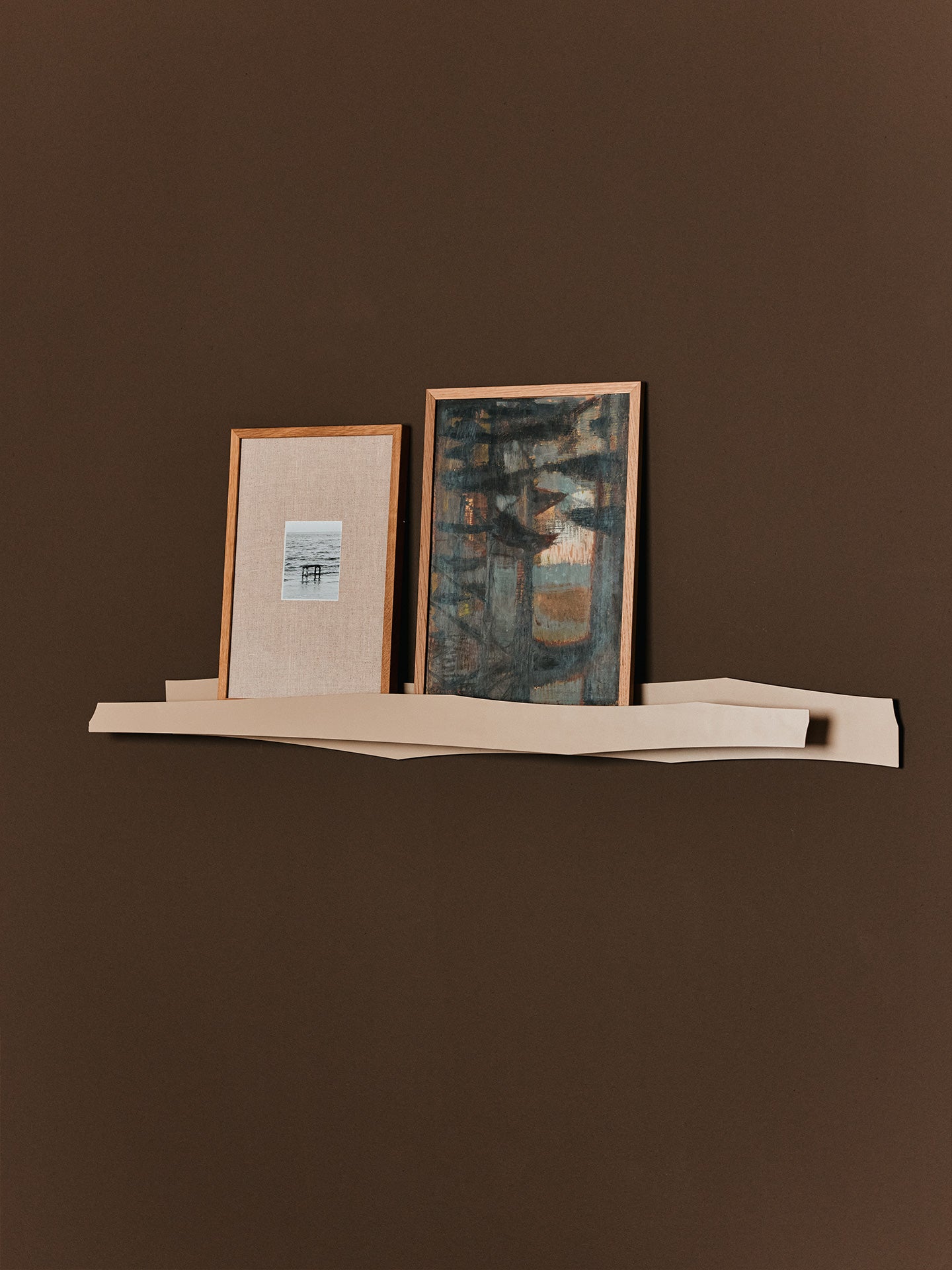 Półka ścienna LETA PICTURE RAIL beżowy