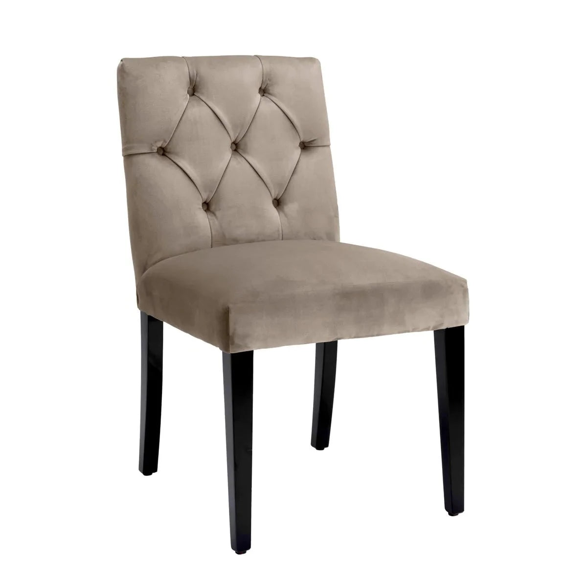 Krzesło aksamitne ATENA jasnoszary Eichholtz    Eye on Design