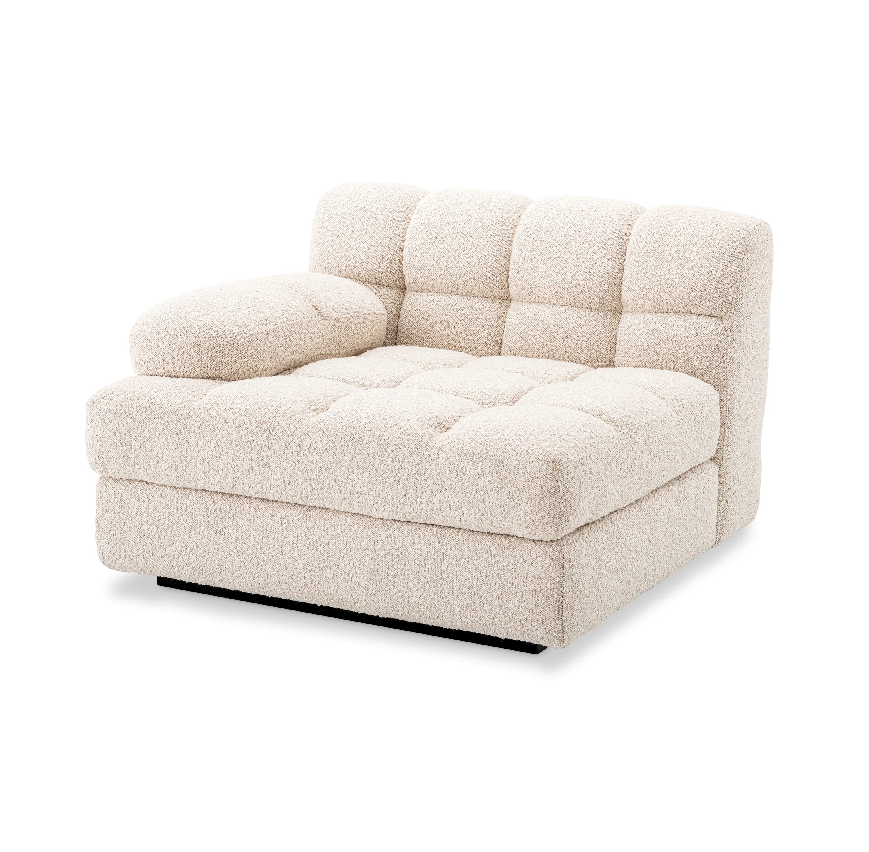 Sofa modułowa w tkaninie boucle DEAN - siedzisko narożne kremowe Eichholtz    Eye on Design