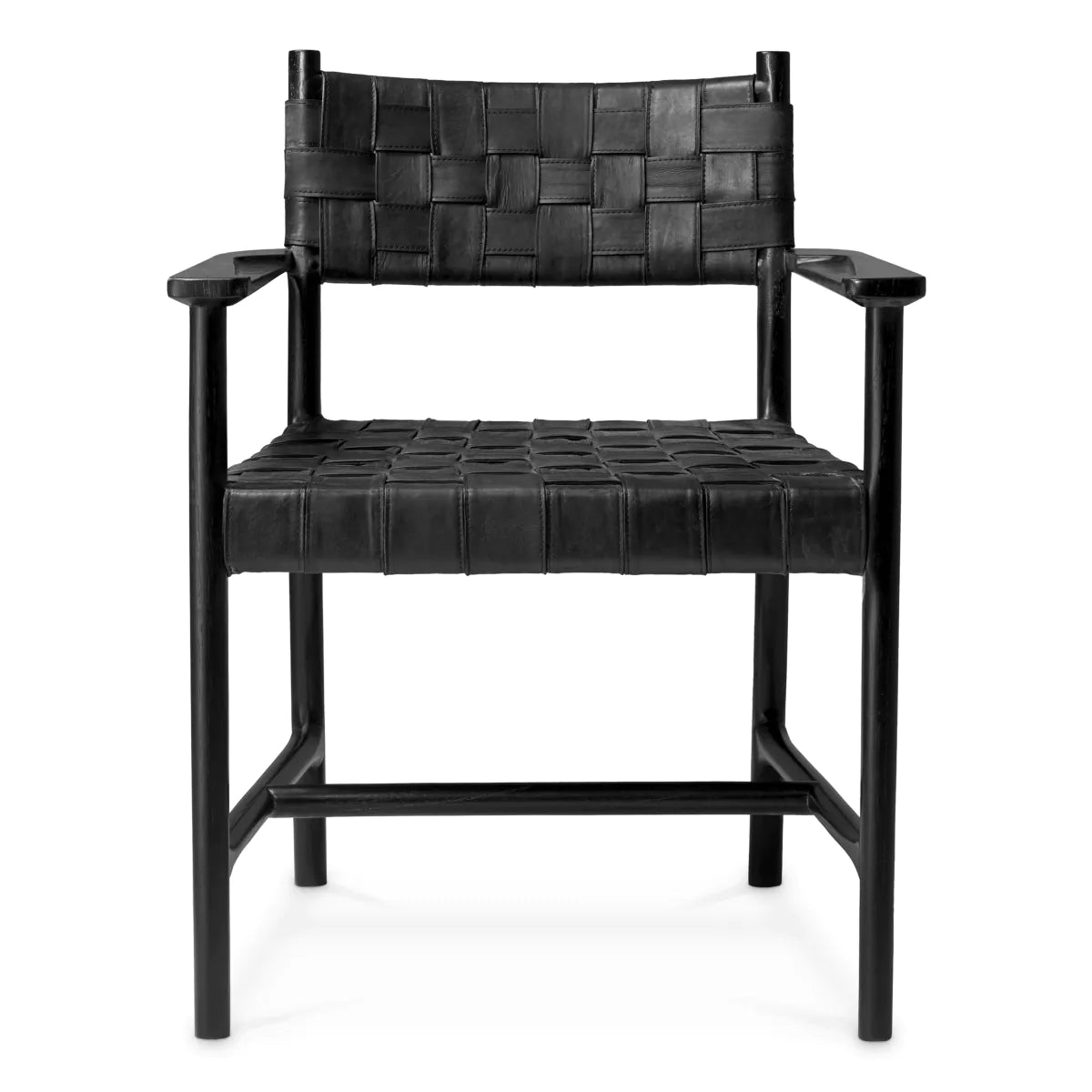 A chair with tiberio armrests black