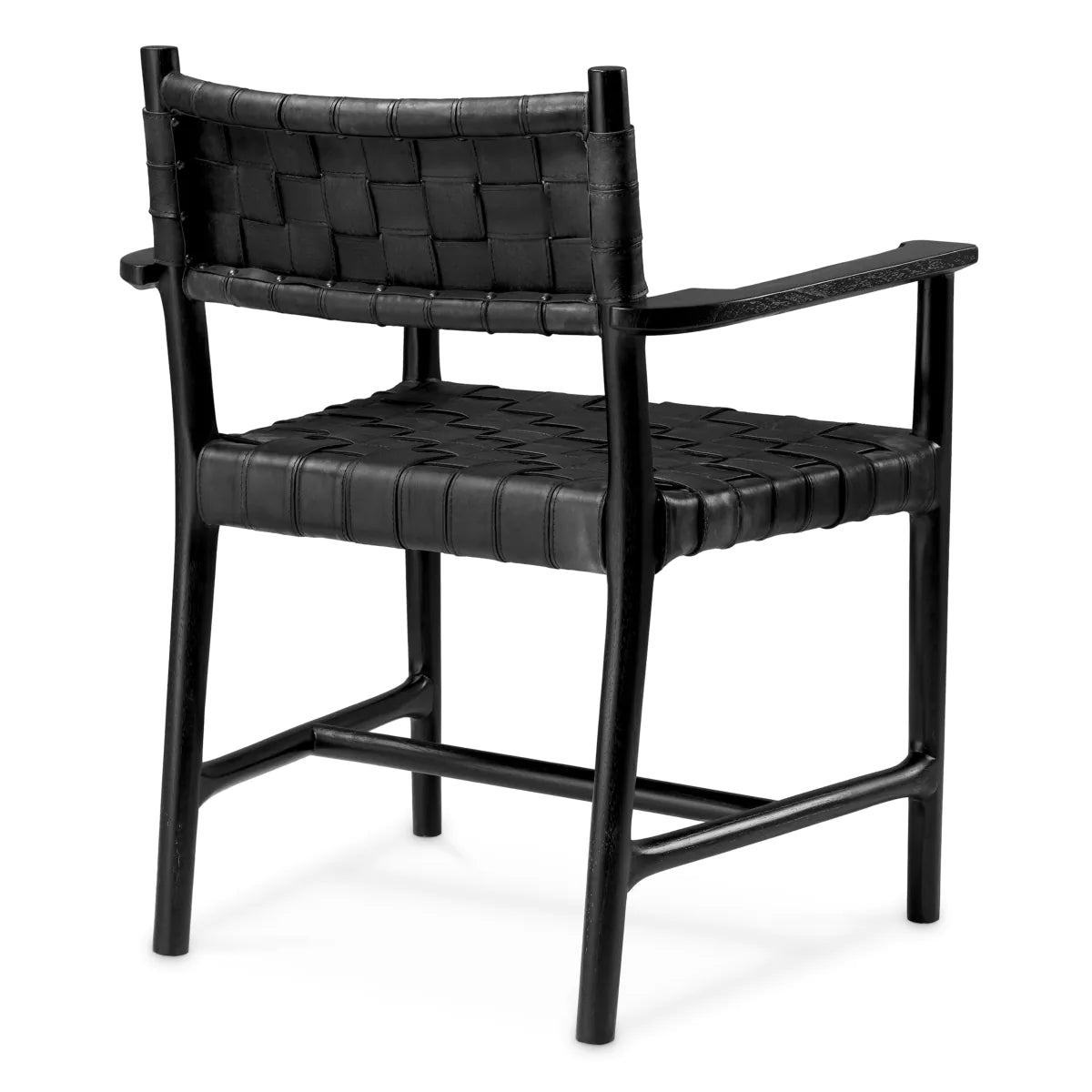 A chair with tiberio armrests black