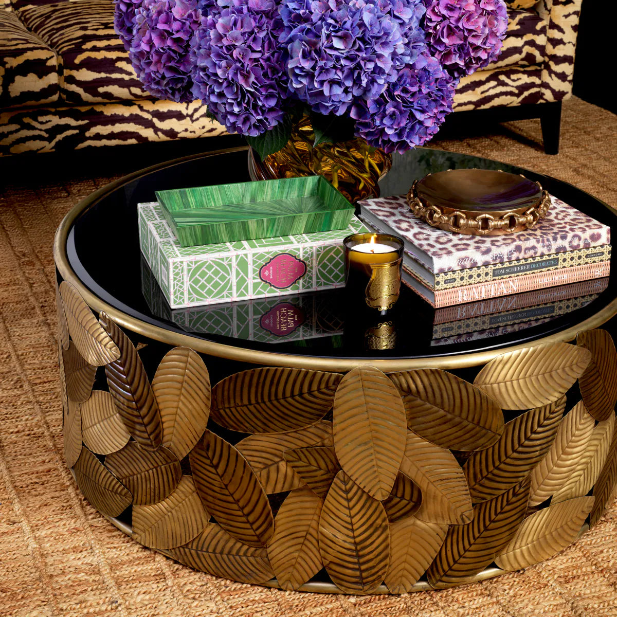 Botanico coffee table gold base