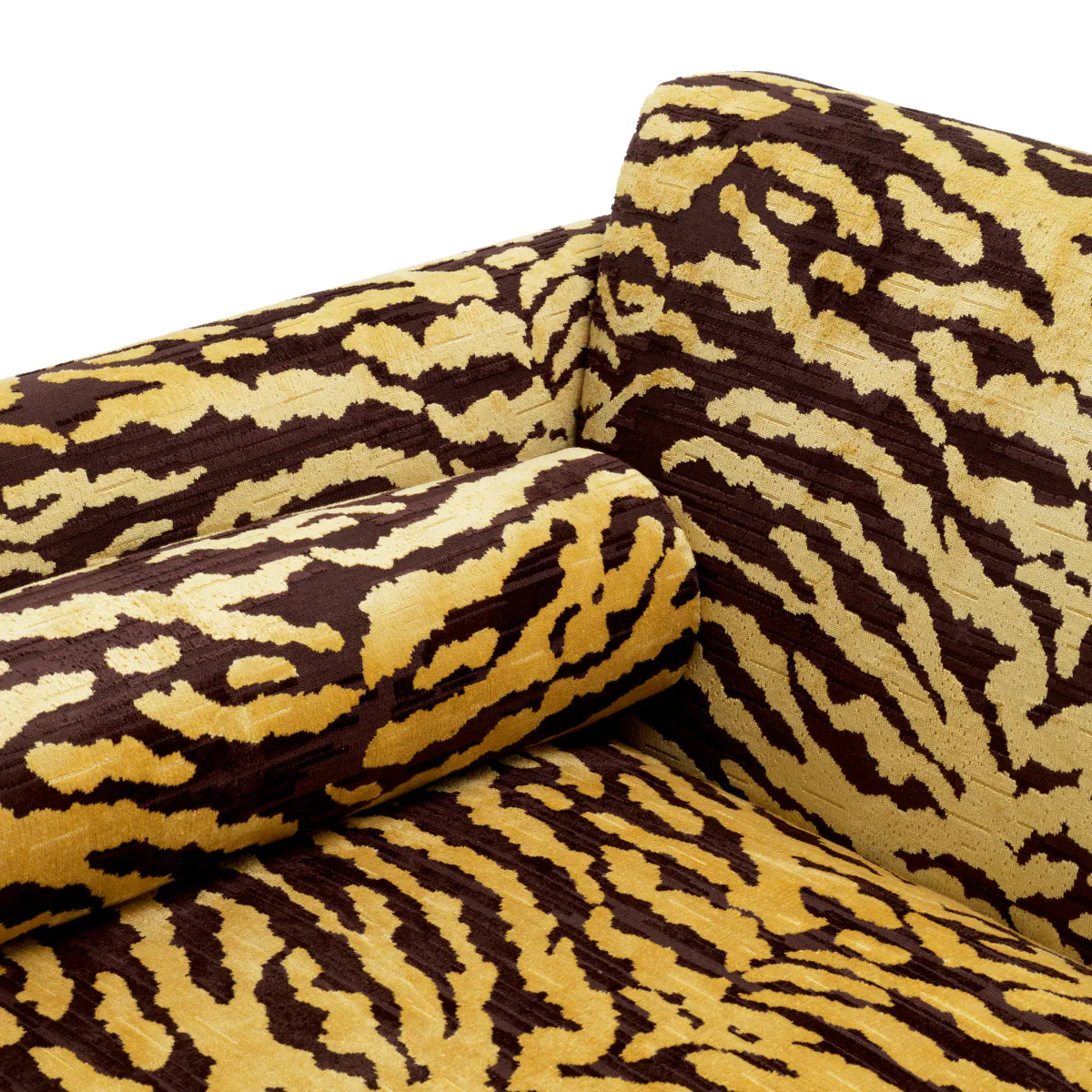 Flux gold-brown print sofa