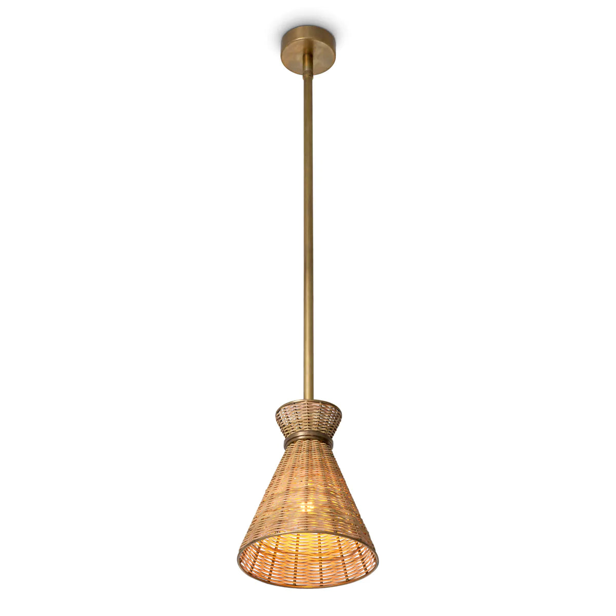 Hängende Lampe Konic Ancient Gold mit Weiden