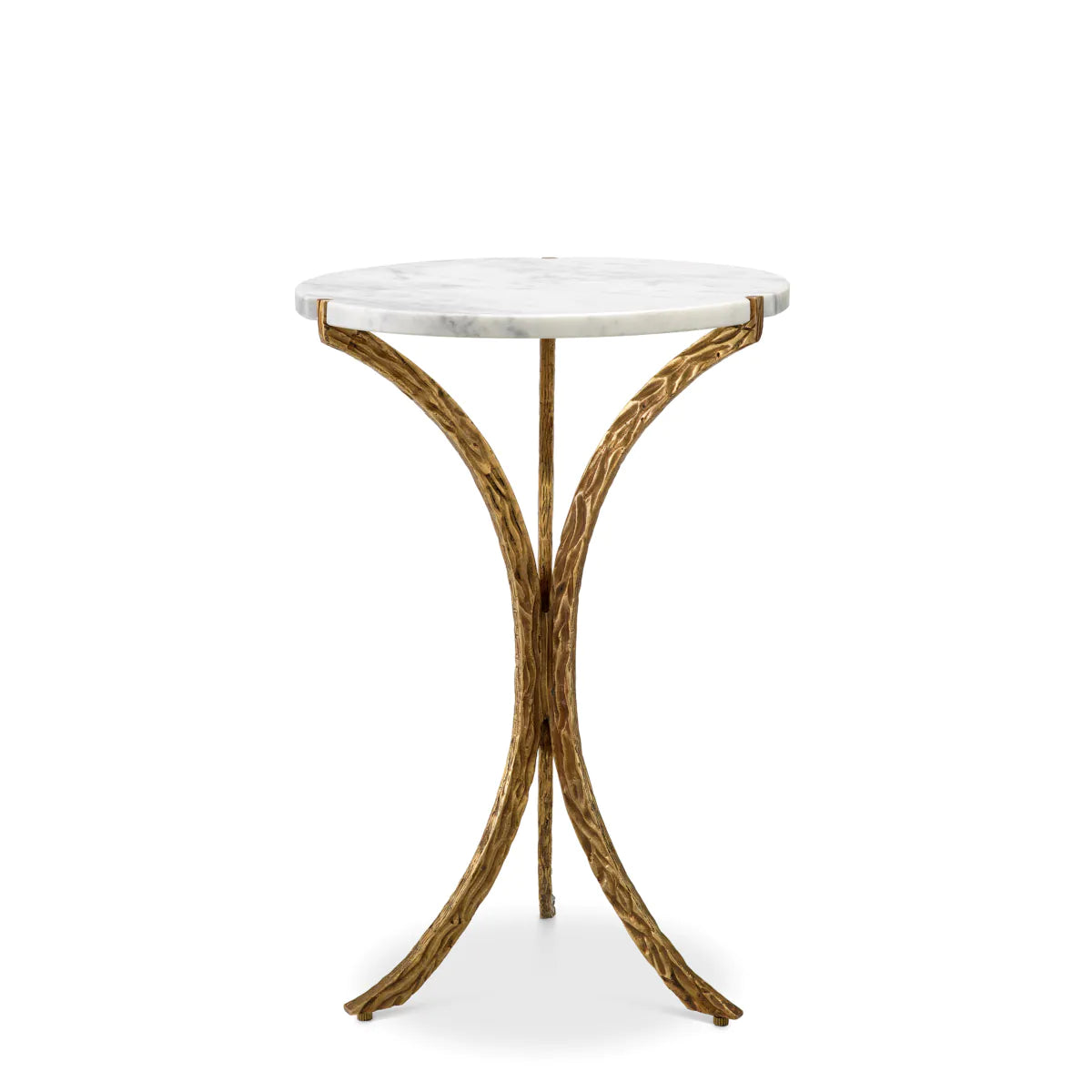 Side table Emmeline Marble top with ancient golden base [Ola] [Amelia SPR]