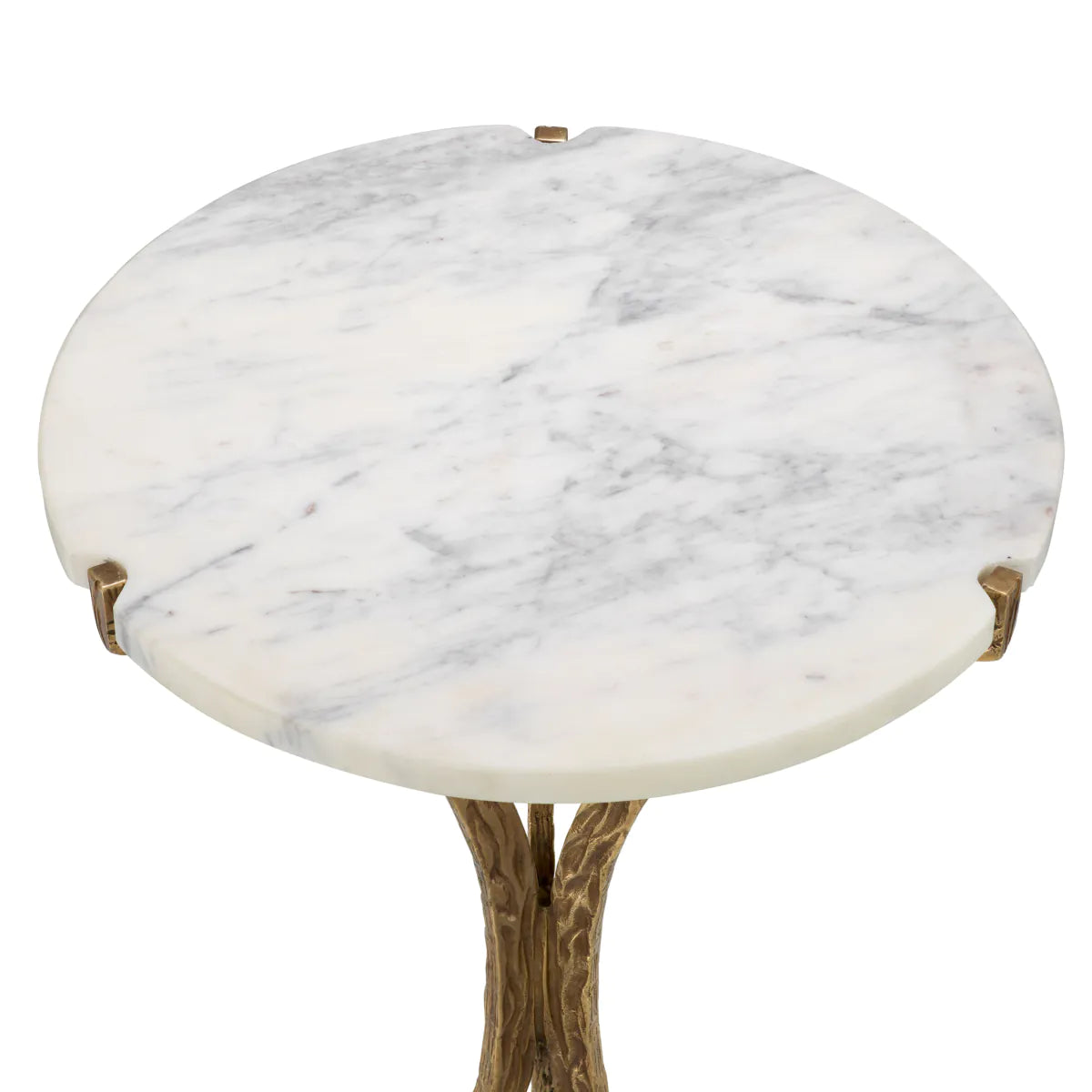 Side table Emmeline Marble top with ancient golden base [Ola] [Amelia SPR]