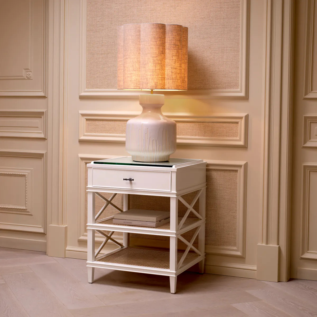 Lorena cream table lamp