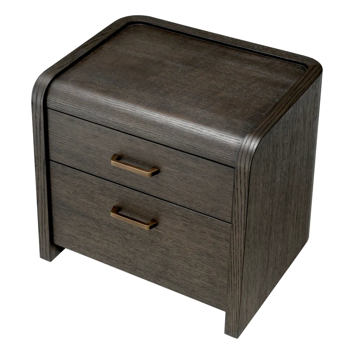 Night cabinet Joana graphite oak veneer