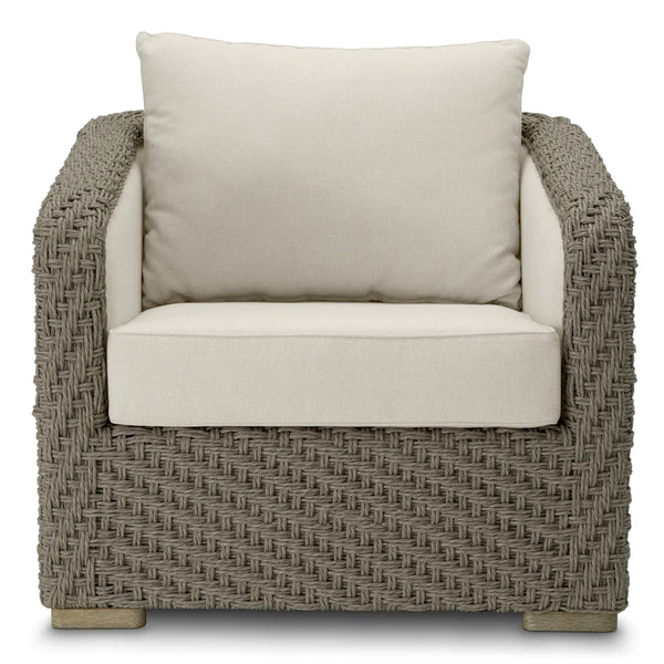 Garden armchair Bryson gray with beige