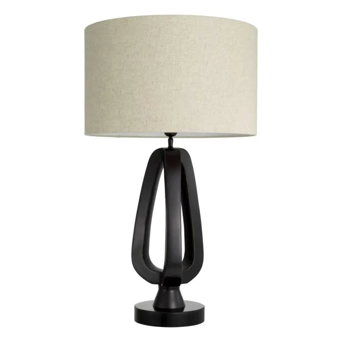 Madron's table lamp, a mixture of flax and black