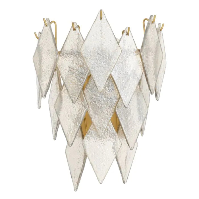 Rhombus wall lamp transparent glass