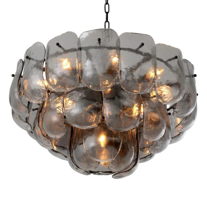 Gustave chandelier smoky glass