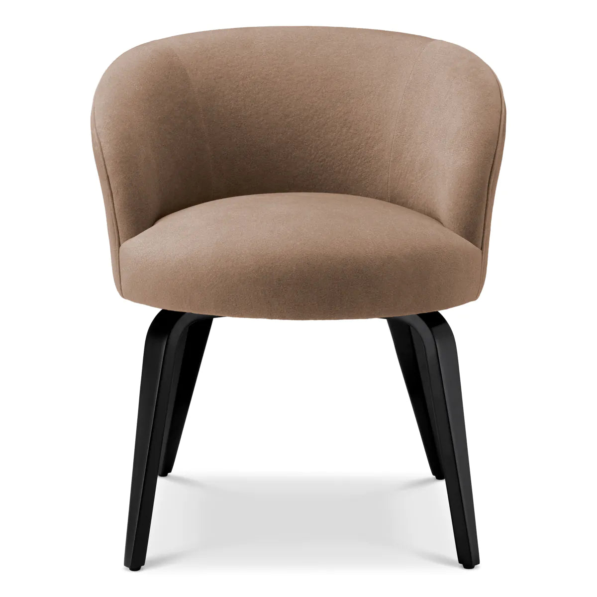 Vichy caramel chair with a black base