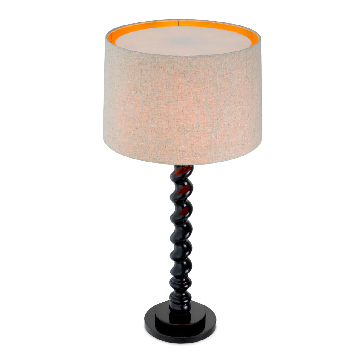 Lampa stołowa MASSIMO złamana biel z czarną podstawą