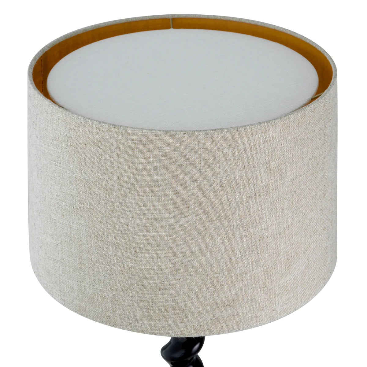 Lampa stołowa MASSIMO złamana biel z czarną podstawą