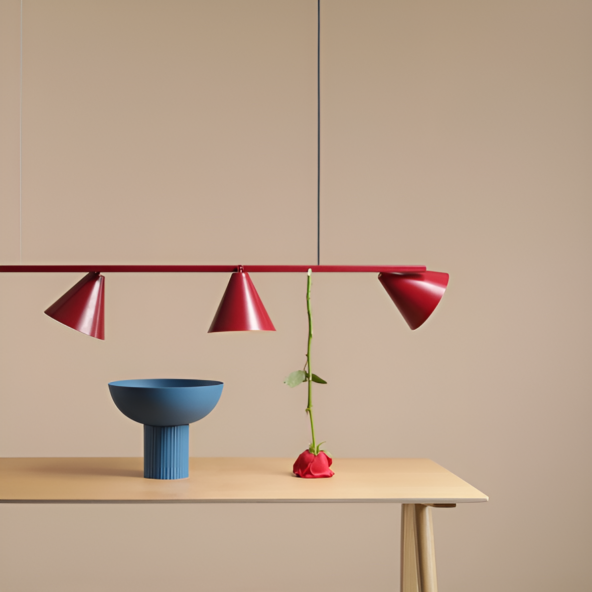 Lampa wisząca FORM QUATRO bordowy