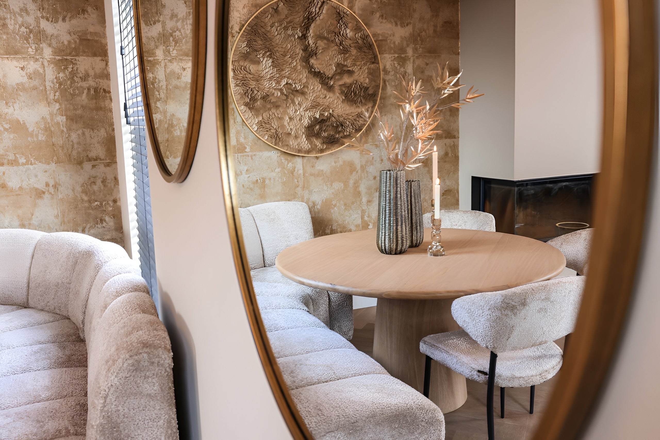 Sofa narożna HILLPARK - element środkowy zaokrąglony beżowy