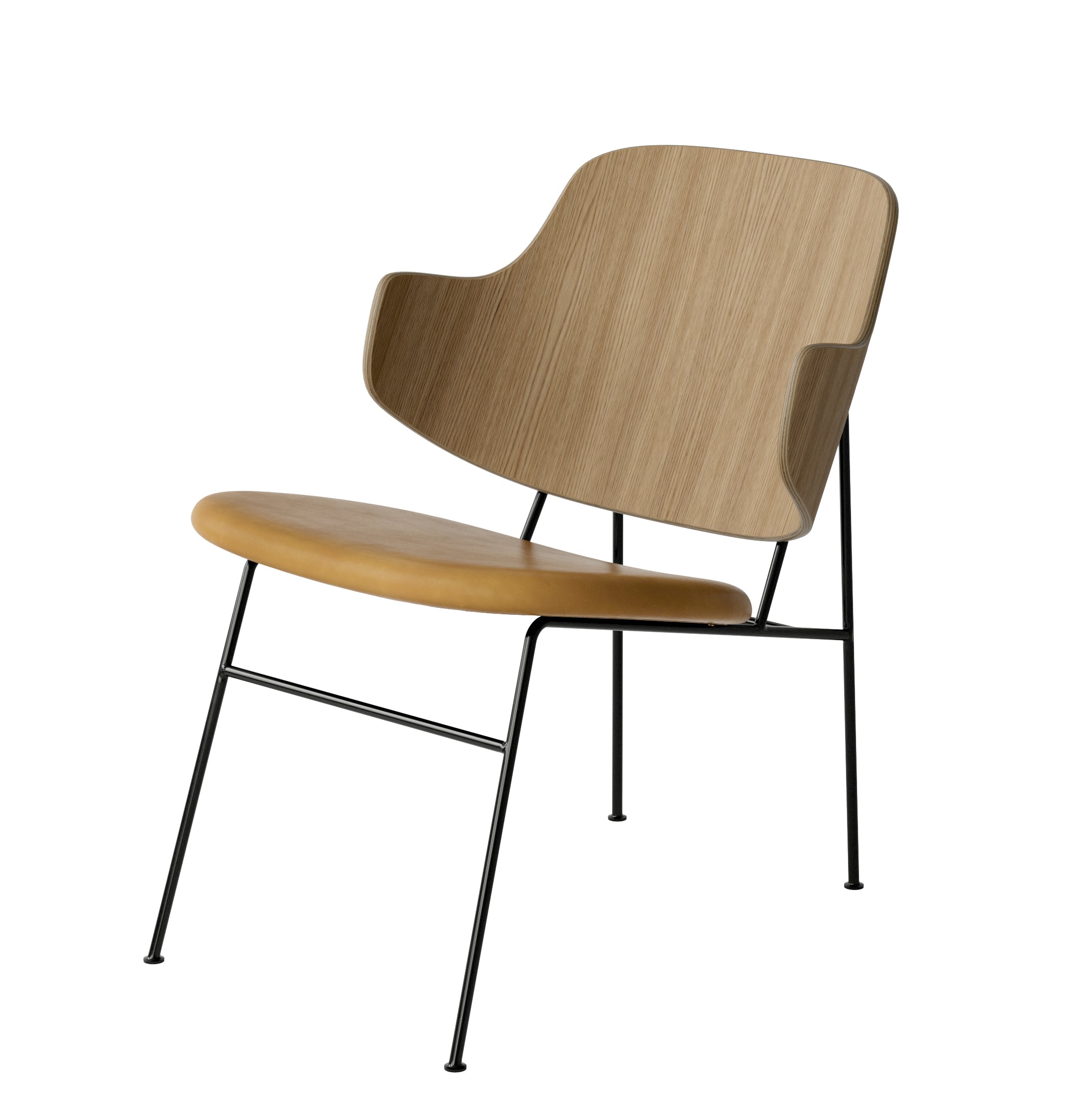 PENGUIN Armchair in Cognac Leather