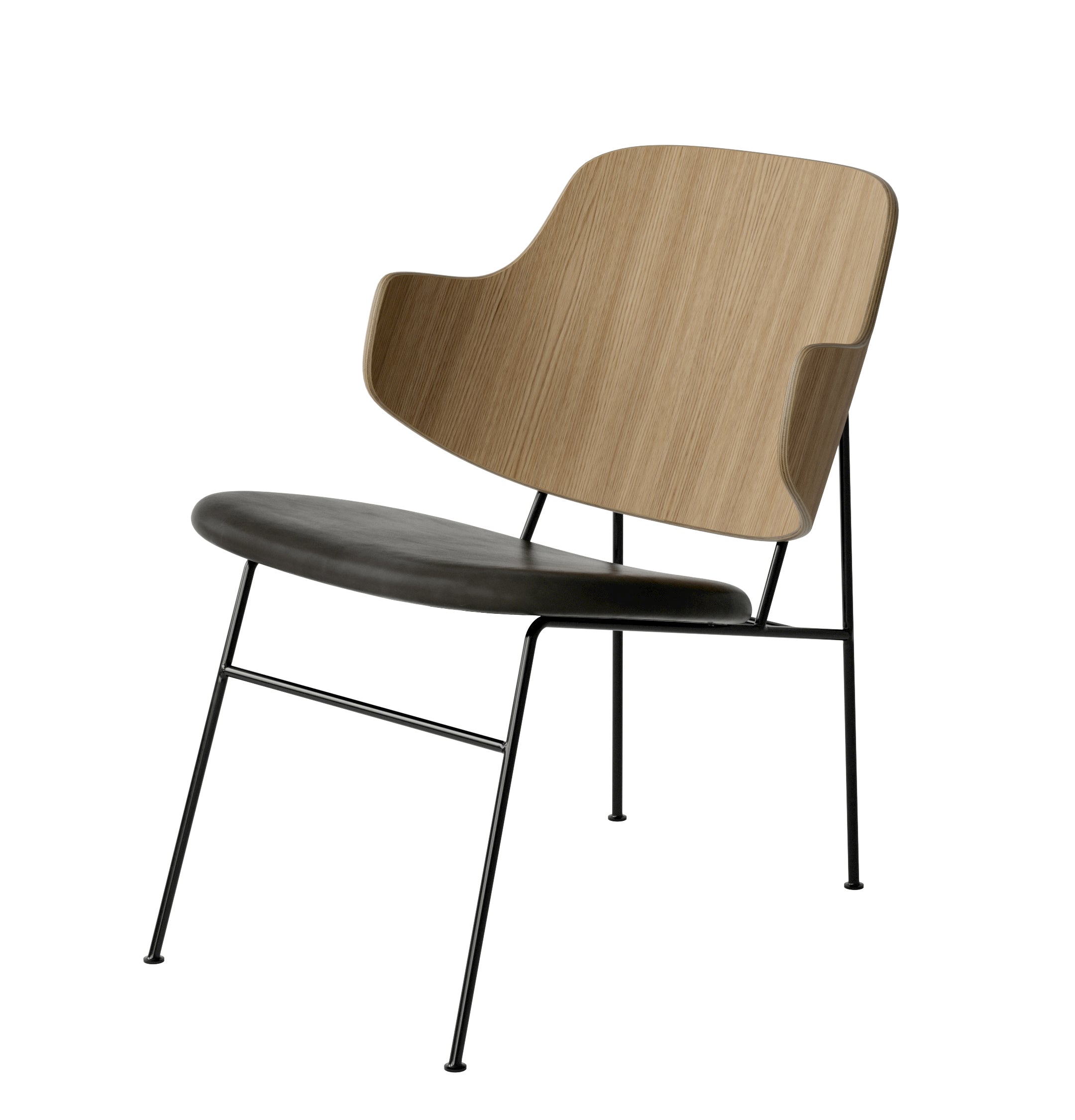 PENGUIN Armchair black leather