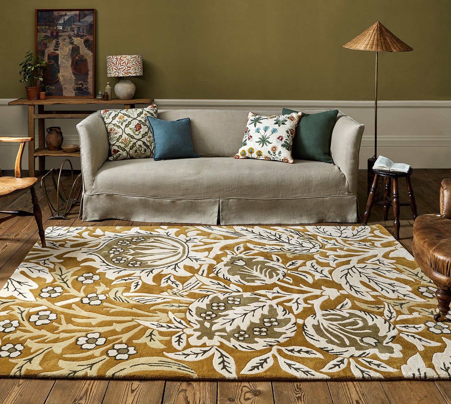 MOREW ELMCOTE GOLD gelber Teppich 