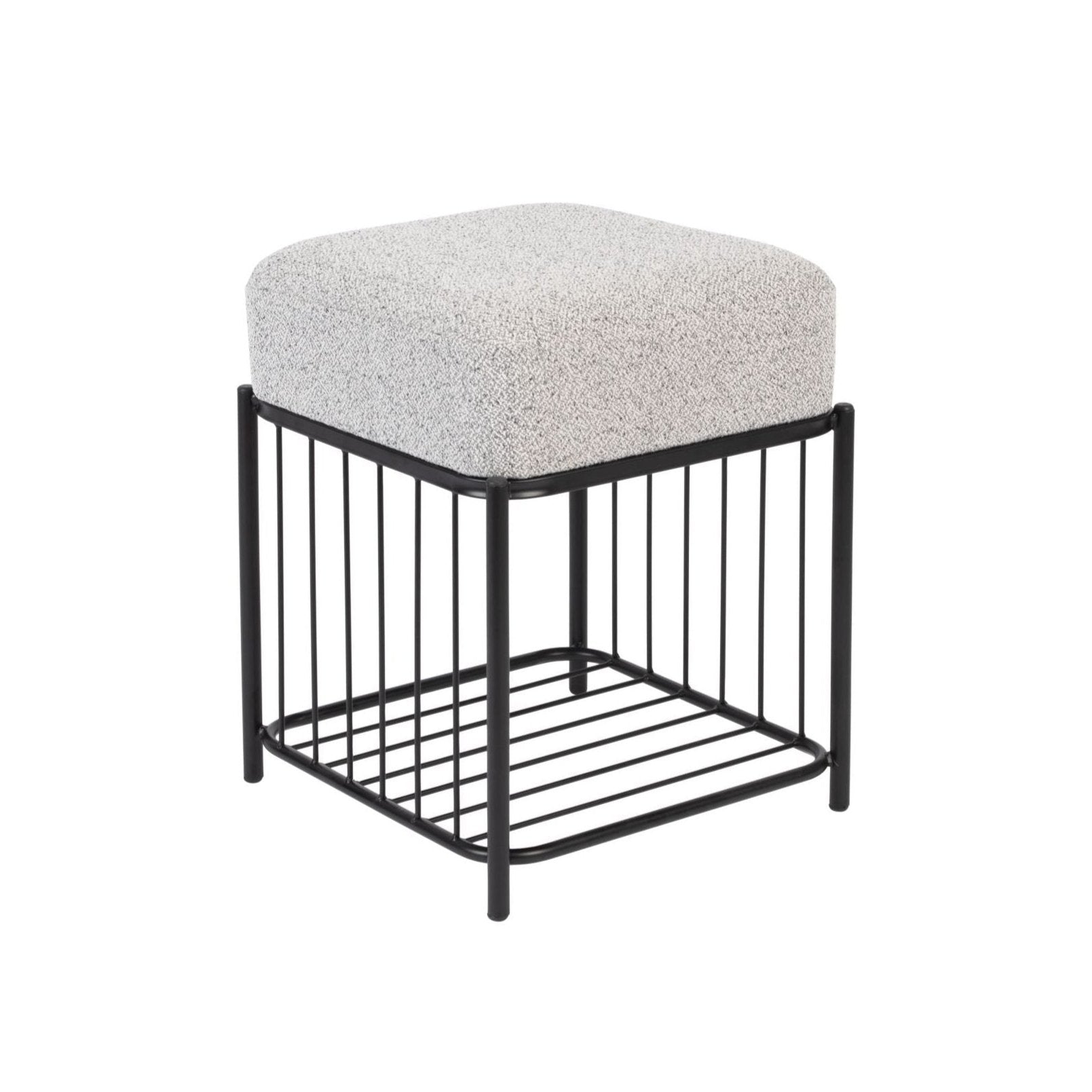 Square Stool Milou Grey