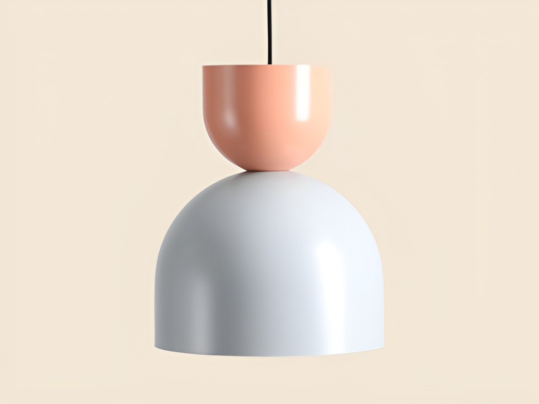 Lampa wisząca LEI koralowy z szarym