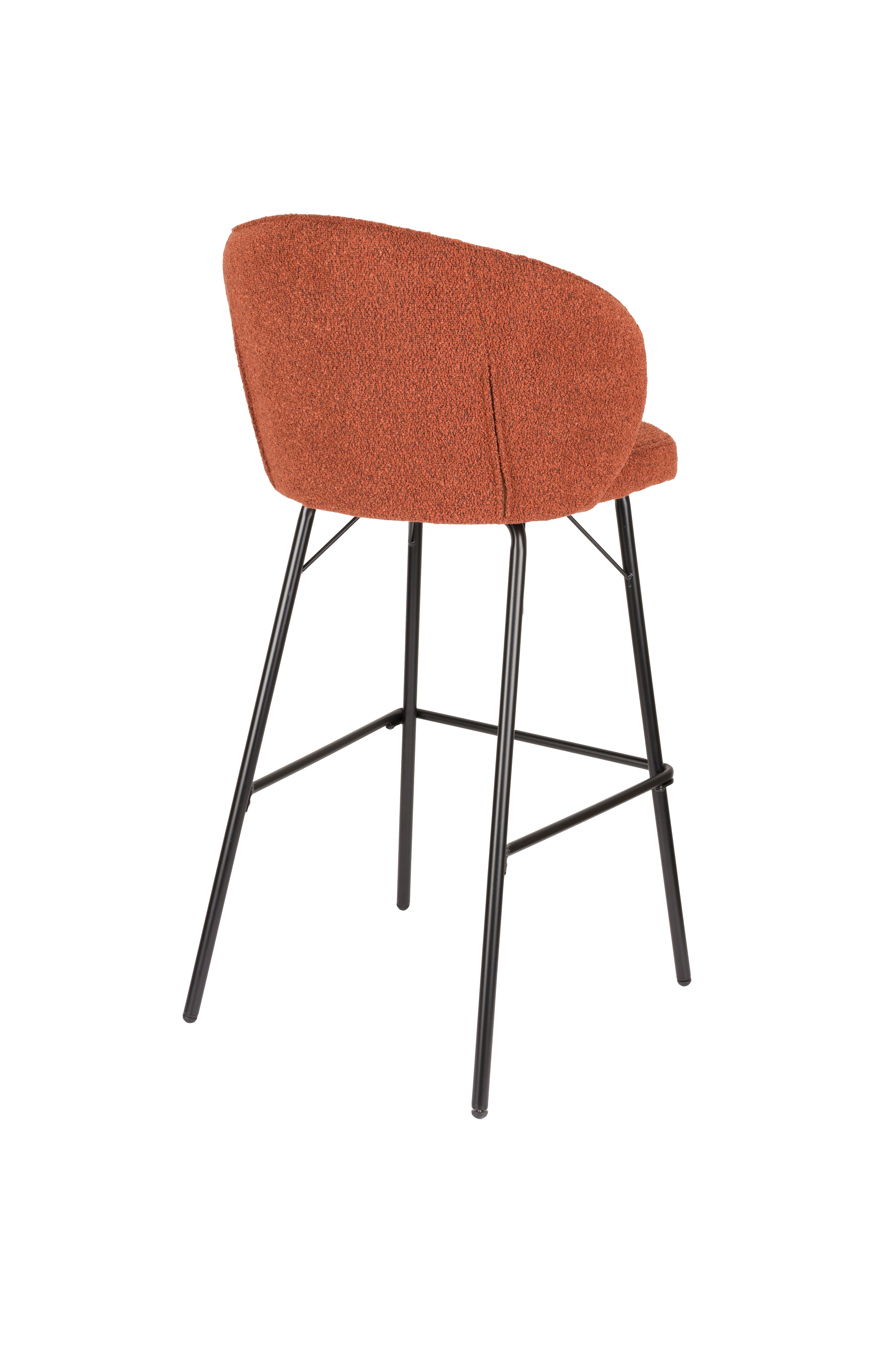 Hocker JOA terrakotta mit schwarzem Fuß