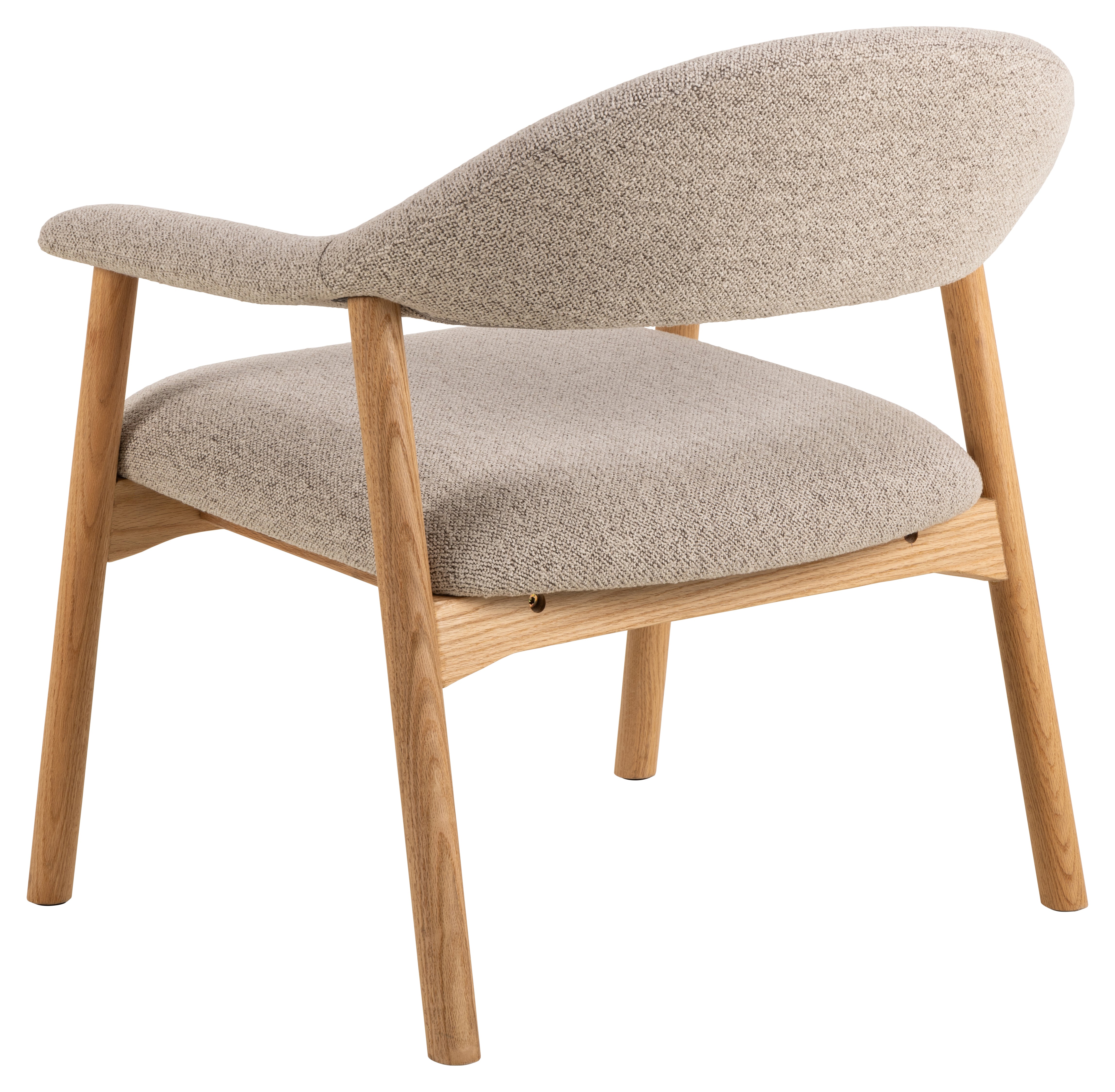 Addi beige Sessel mit einer Eichenbasis