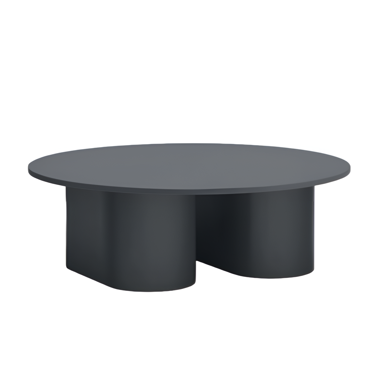 Round coffee table anthracite totem