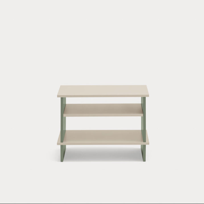 Inari beige with green bedside table