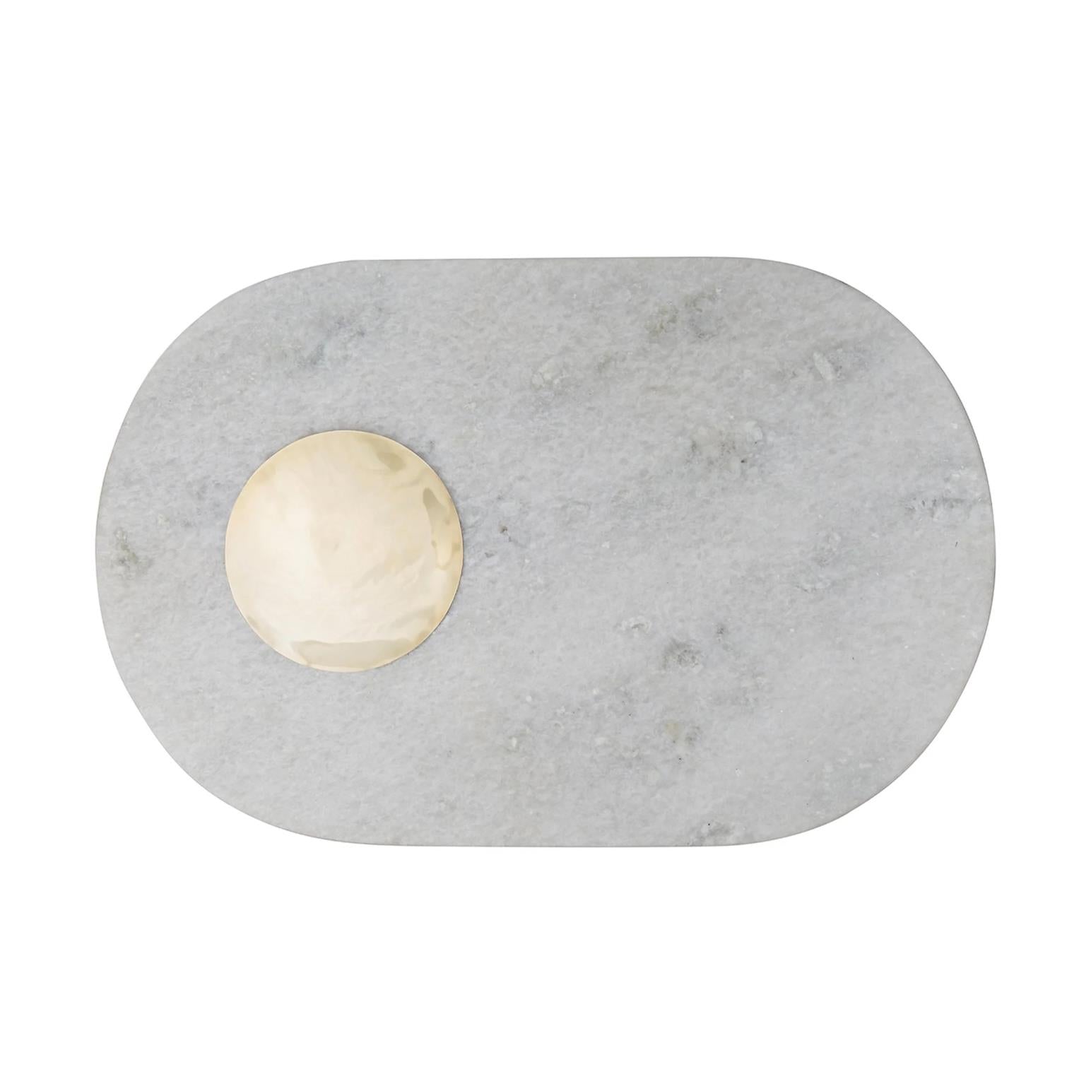 Cutting board stone white marble