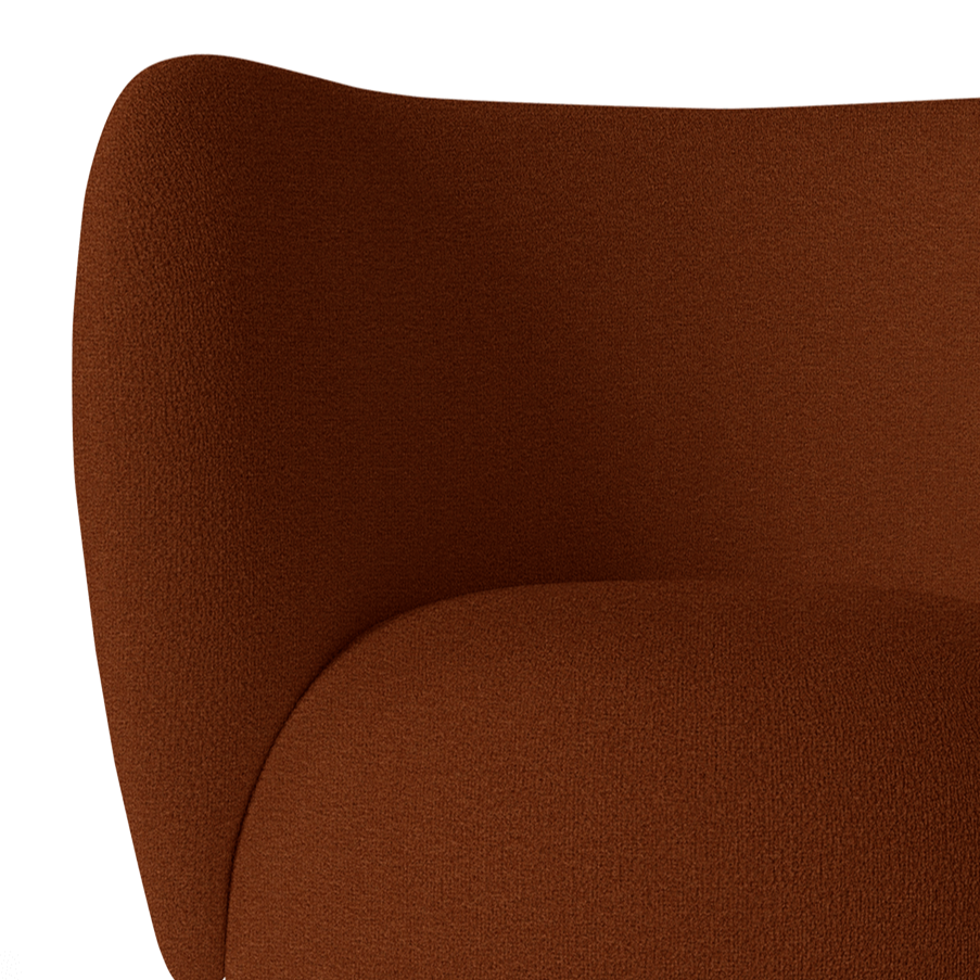 Rico lounge armchair brown rusty tonus