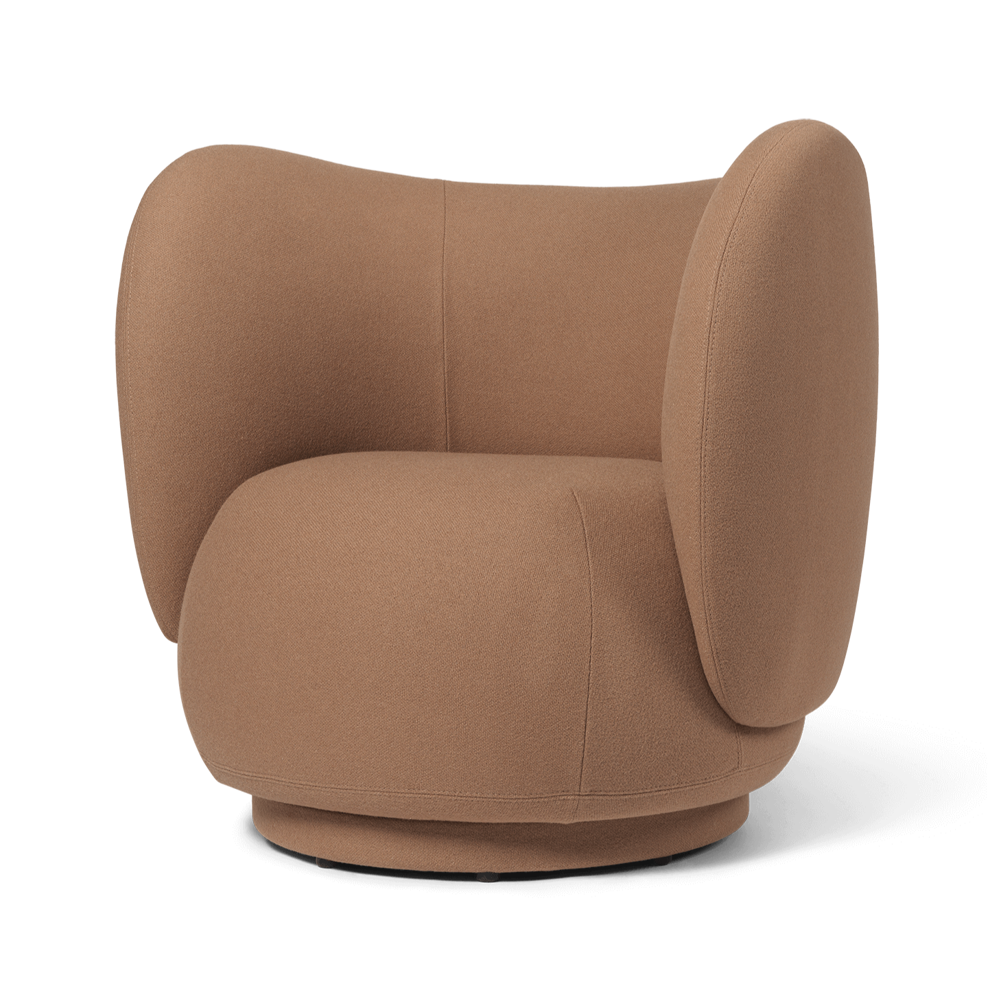 Rico Lounge rotary armchair brown tonus