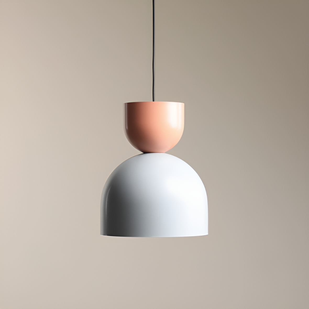 Lampa wisząca LEI koralowy z szarym