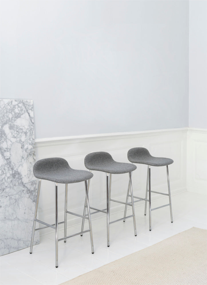 Upholstered forms with a gray base