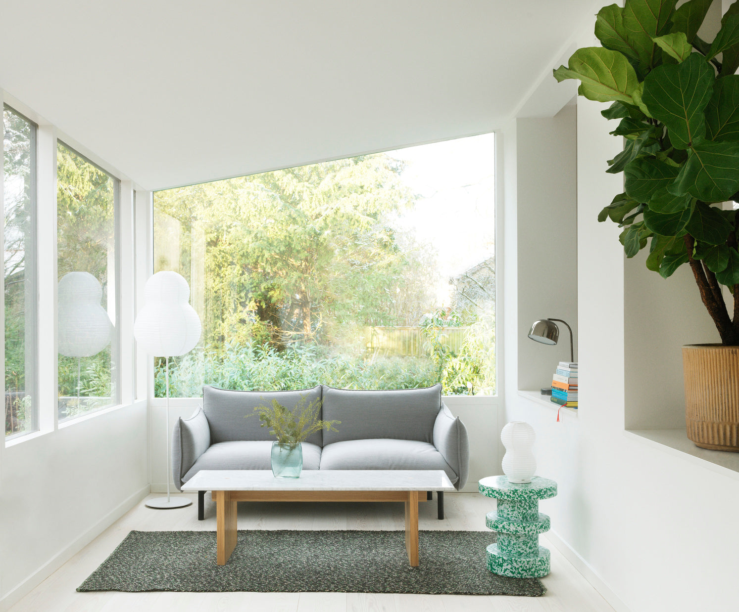 Solid white coffee table