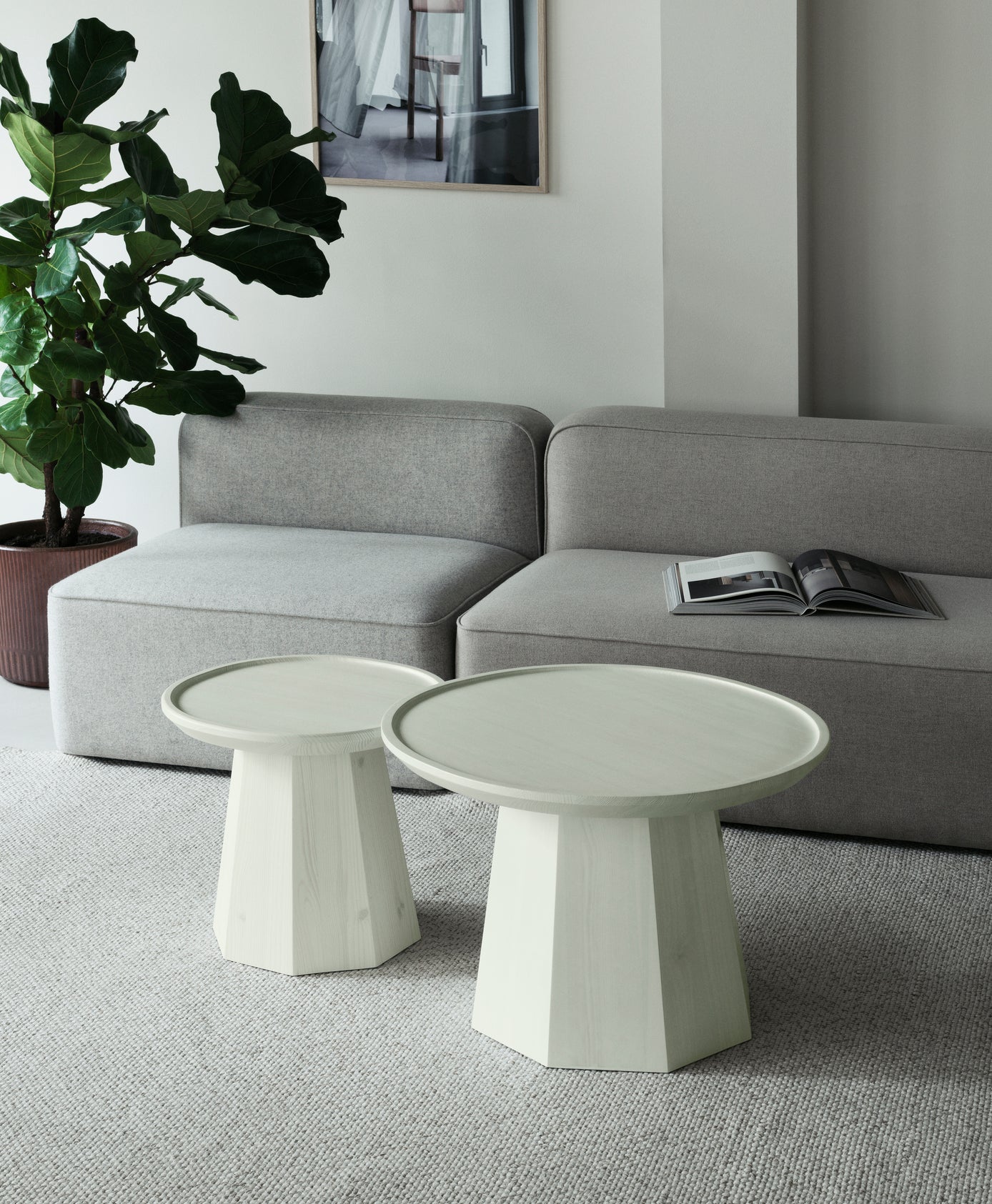 Coffee table Pine light green