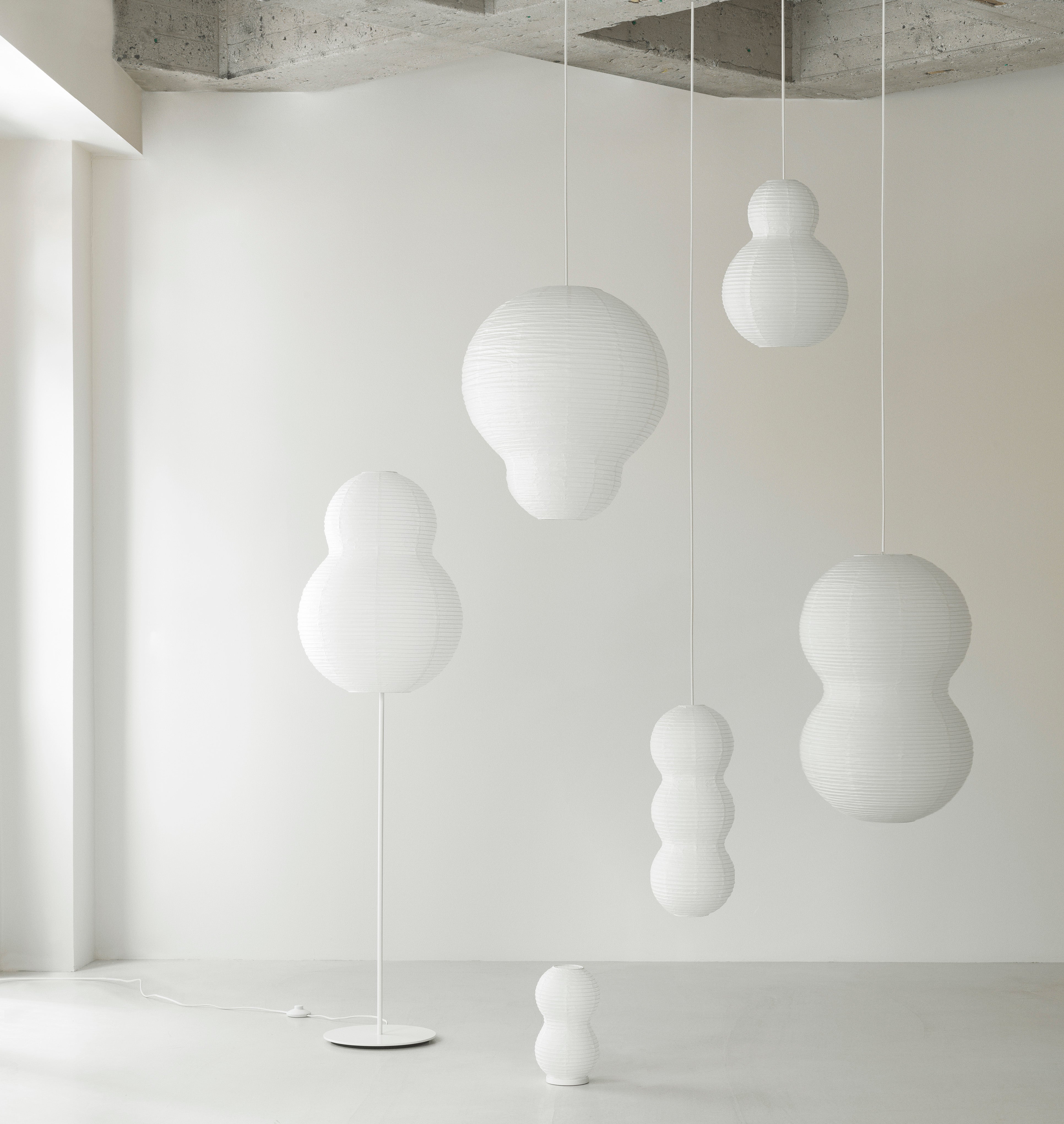 PUFF BUBBLE Pendelleuchtenschirm weiß