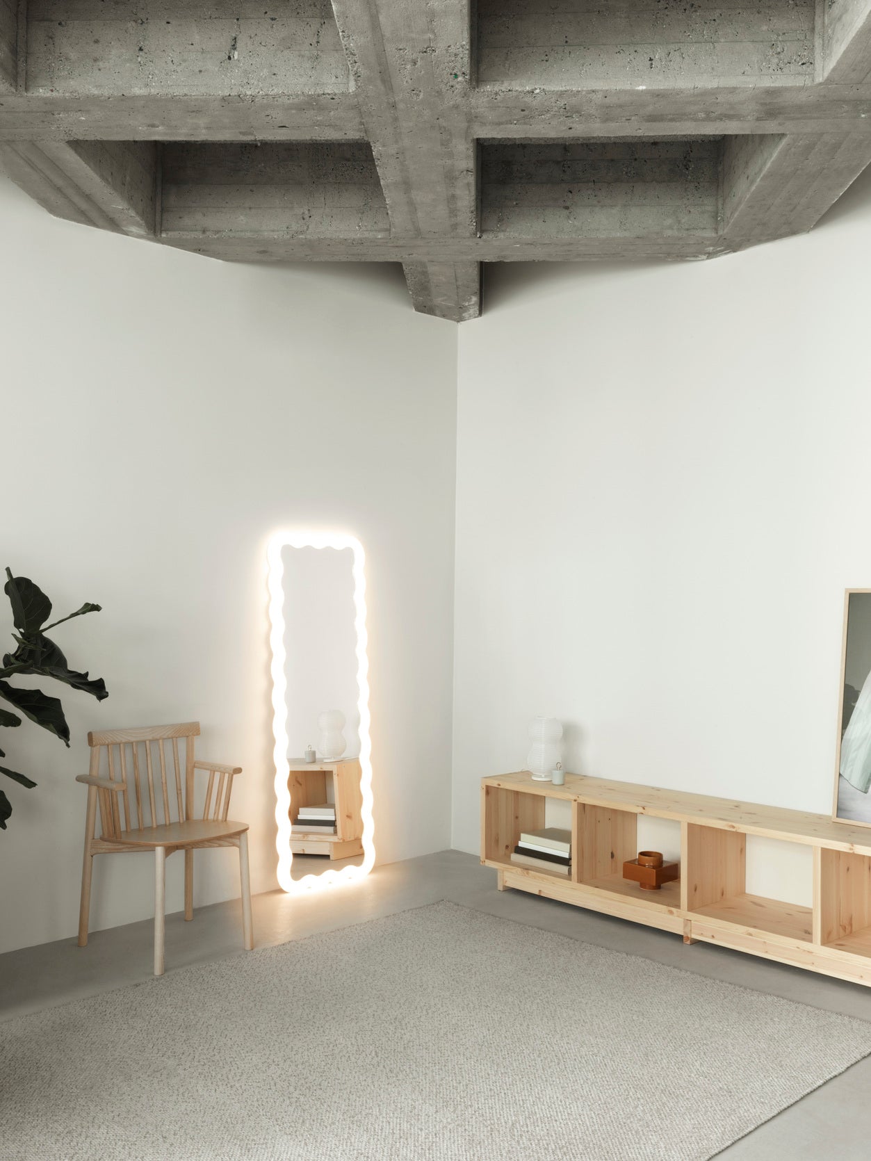Illu illuminated mirror white frame