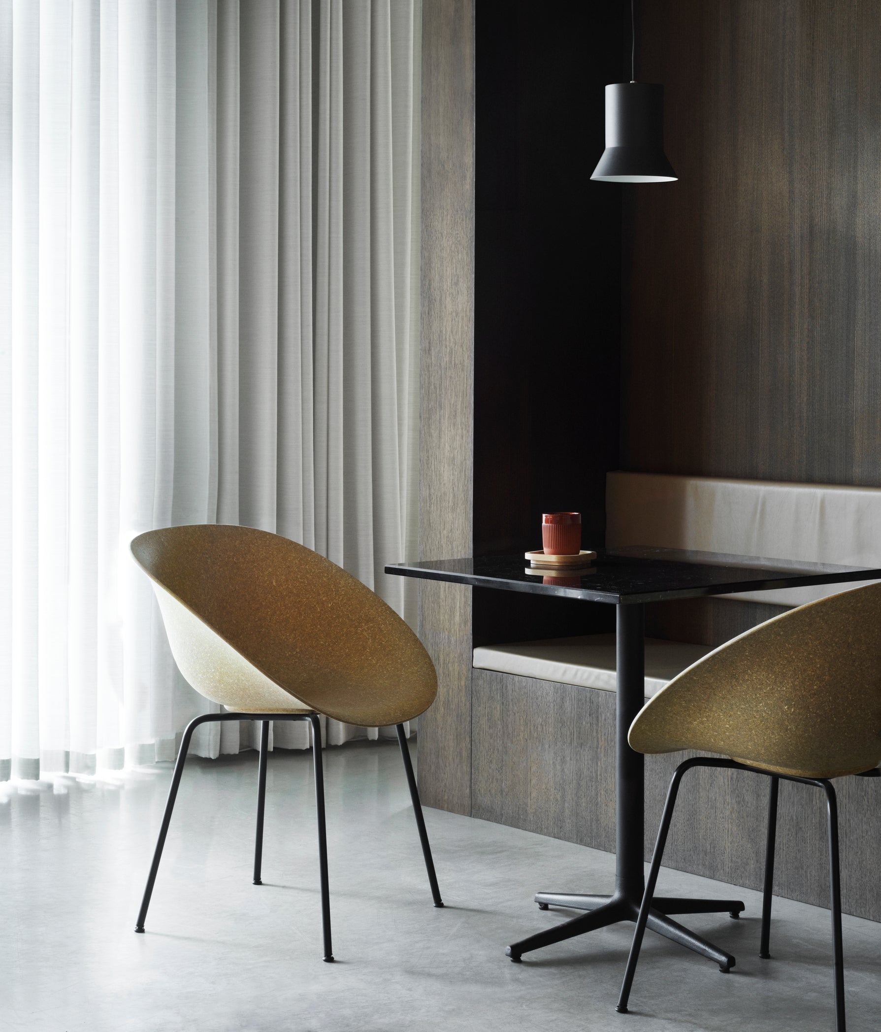 Armchair Mat Chair Beige with a cream base