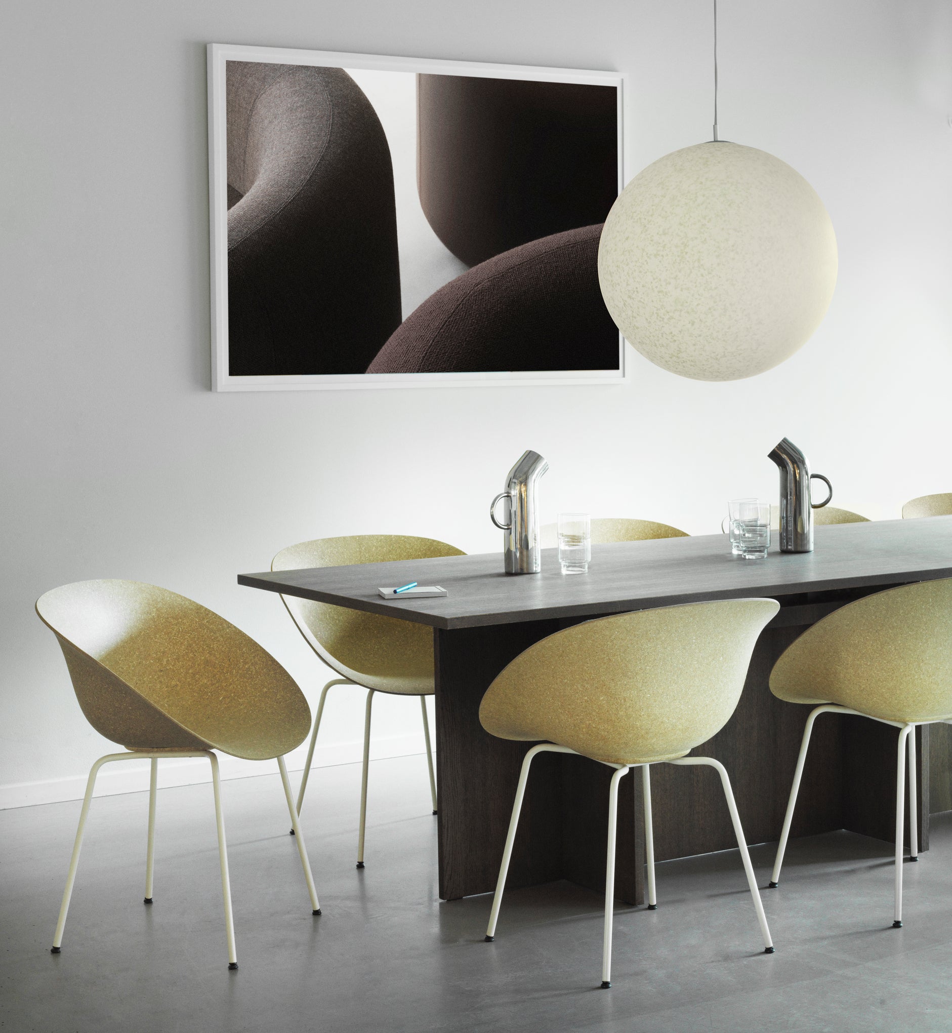 Armchair Mat Chair Beige with a cream base