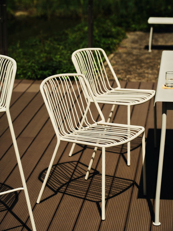 A set of bris chairs galvanized steel