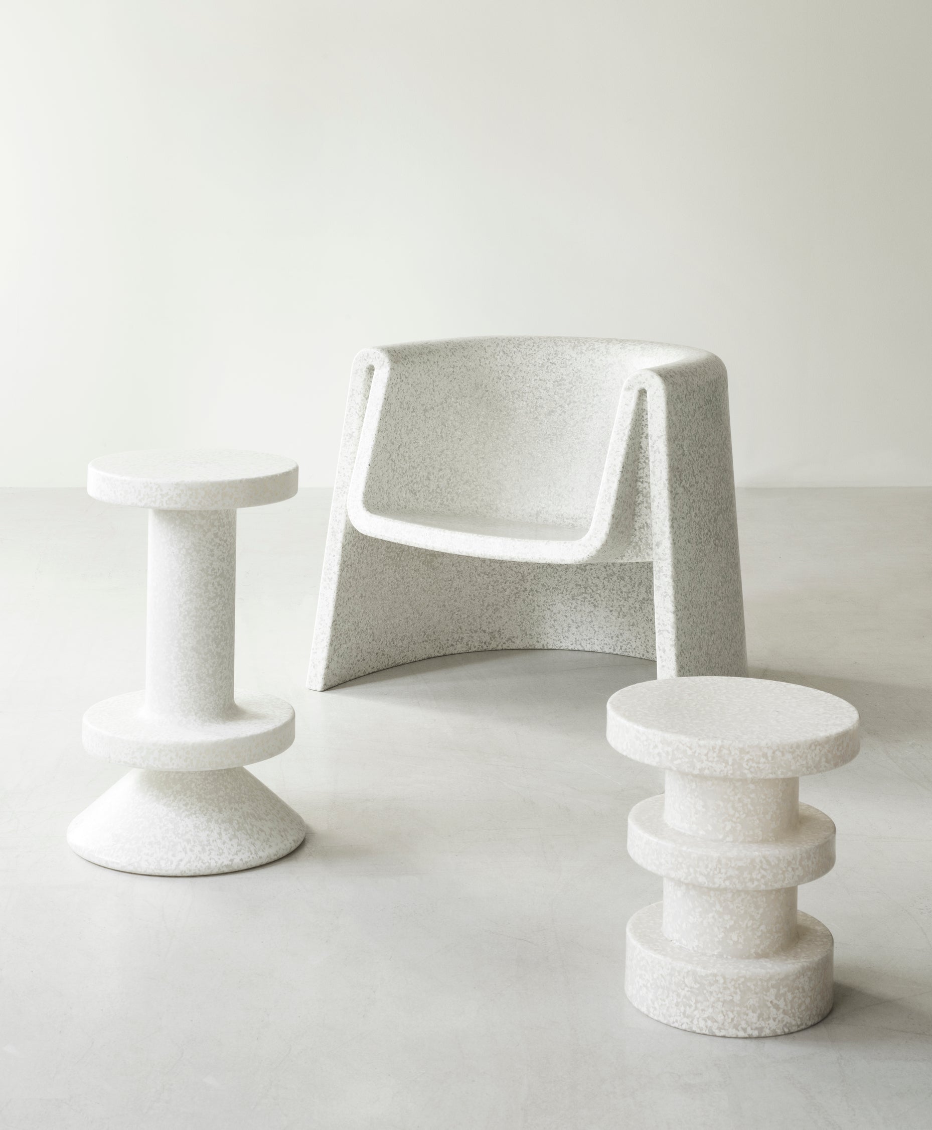 Bit side side table white white