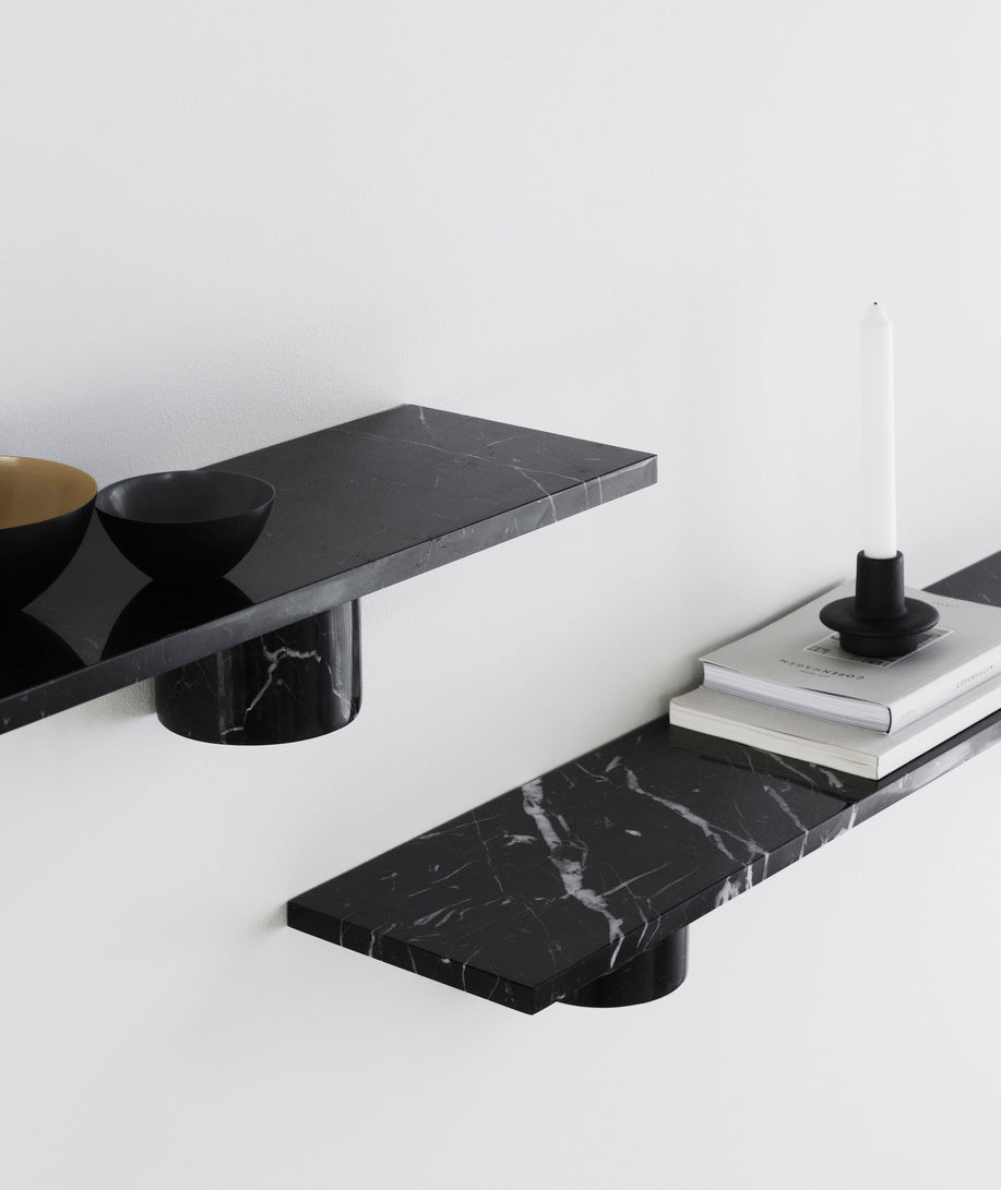 Shelf stena black marble