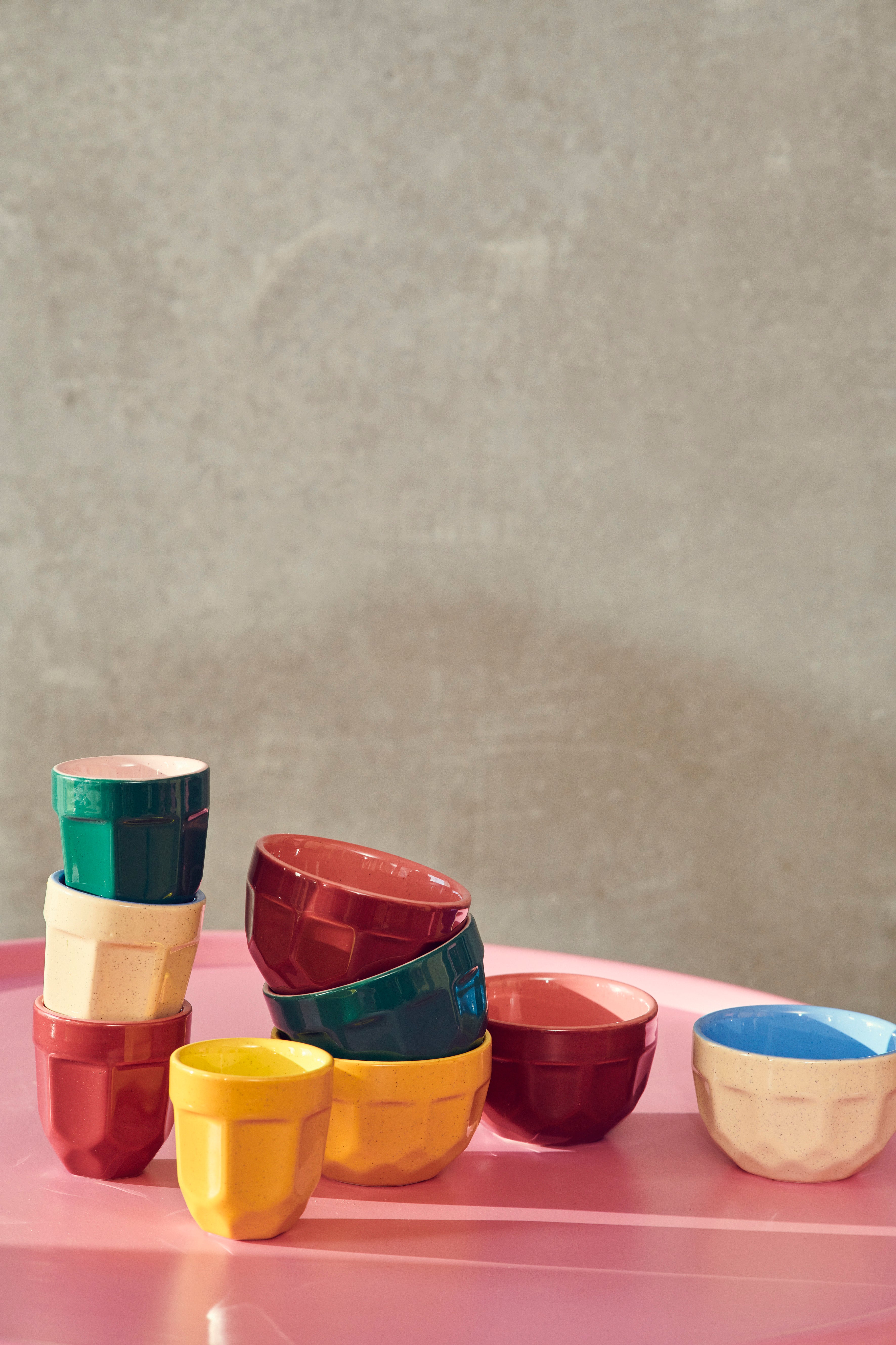 Zestaw kubków CAPPUCCINO kolorowy Pols Potten    Eye on Design
