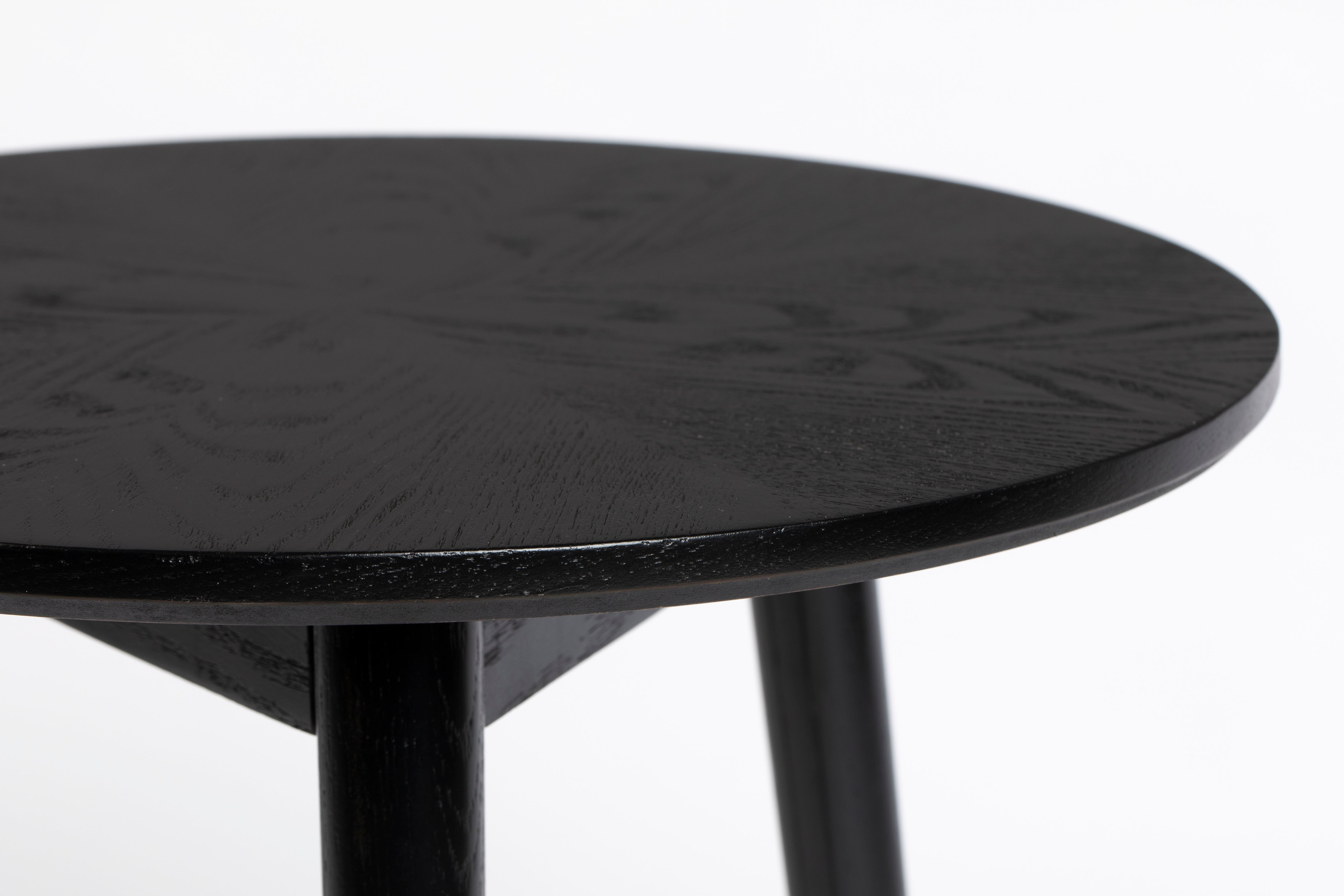 Fabio side table black oak veneer